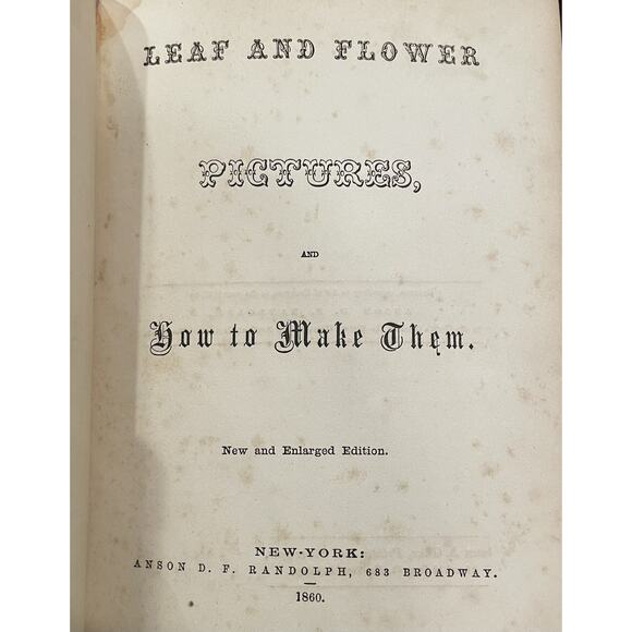 Vintage!! Leaf and Flower Pictures and How to Make Them from 1860 - Picture 1 of 8
